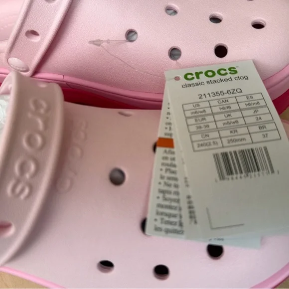 NWT CROCS Classic Stacked Clog - W8/M6 - Picture 5 of 7